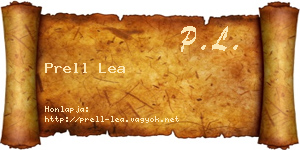 Prell Lea névjegykártya